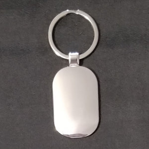 Backside rounded rectangle keychain