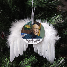 Load image into Gallery viewer, Angel Wing Ornament With Feathers