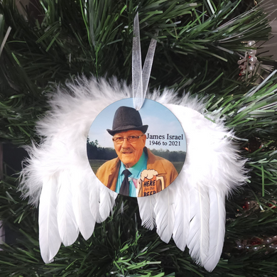 Angel Wing Ornament With Feathers