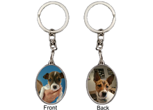 Load image into Gallery viewer, Keychain Oval Double Sided