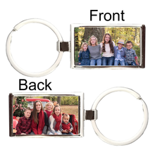 Load image into Gallery viewer, Personalized double sided rectangle key chain