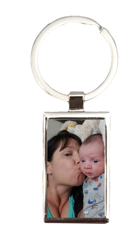 Personalized Double sided rectangle keychain