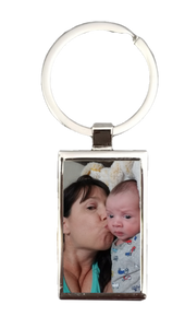 Personalized Double sided rectangle keychain